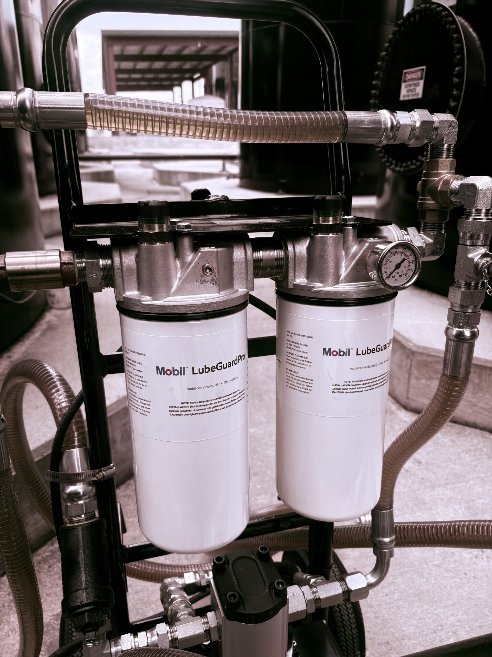 10GPM Filter Cart with Mobil LubeGuard Pro Spin-on Filters